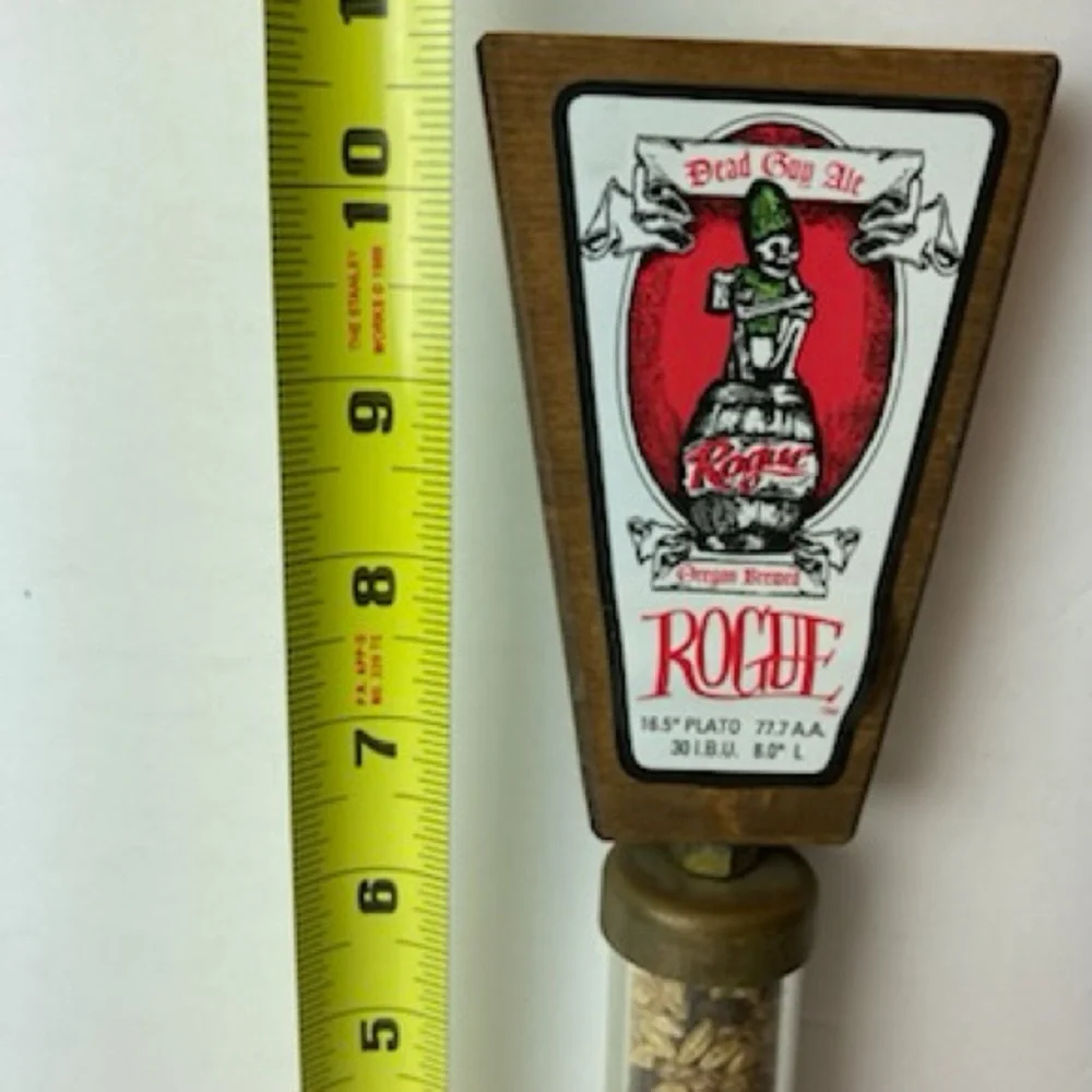 Oregon Brewery Rogue Dead Guy Ale Beer Tap Handle Grain Filled Wood Handle